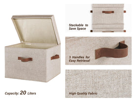 StorageWorks collapsible closet bin folded flat for compact storage and quick setup.