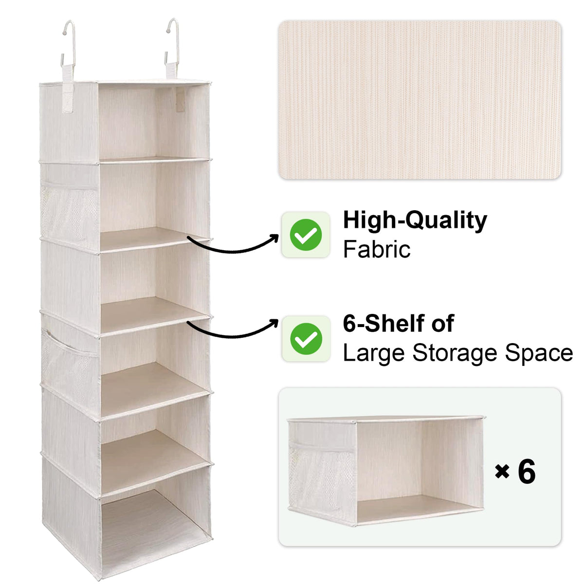 Collapsible StorageWorks organizer ready to fold away when not in use.