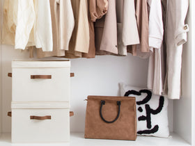 Collapsed StorageWorks box folded flat for compact storage when not in use