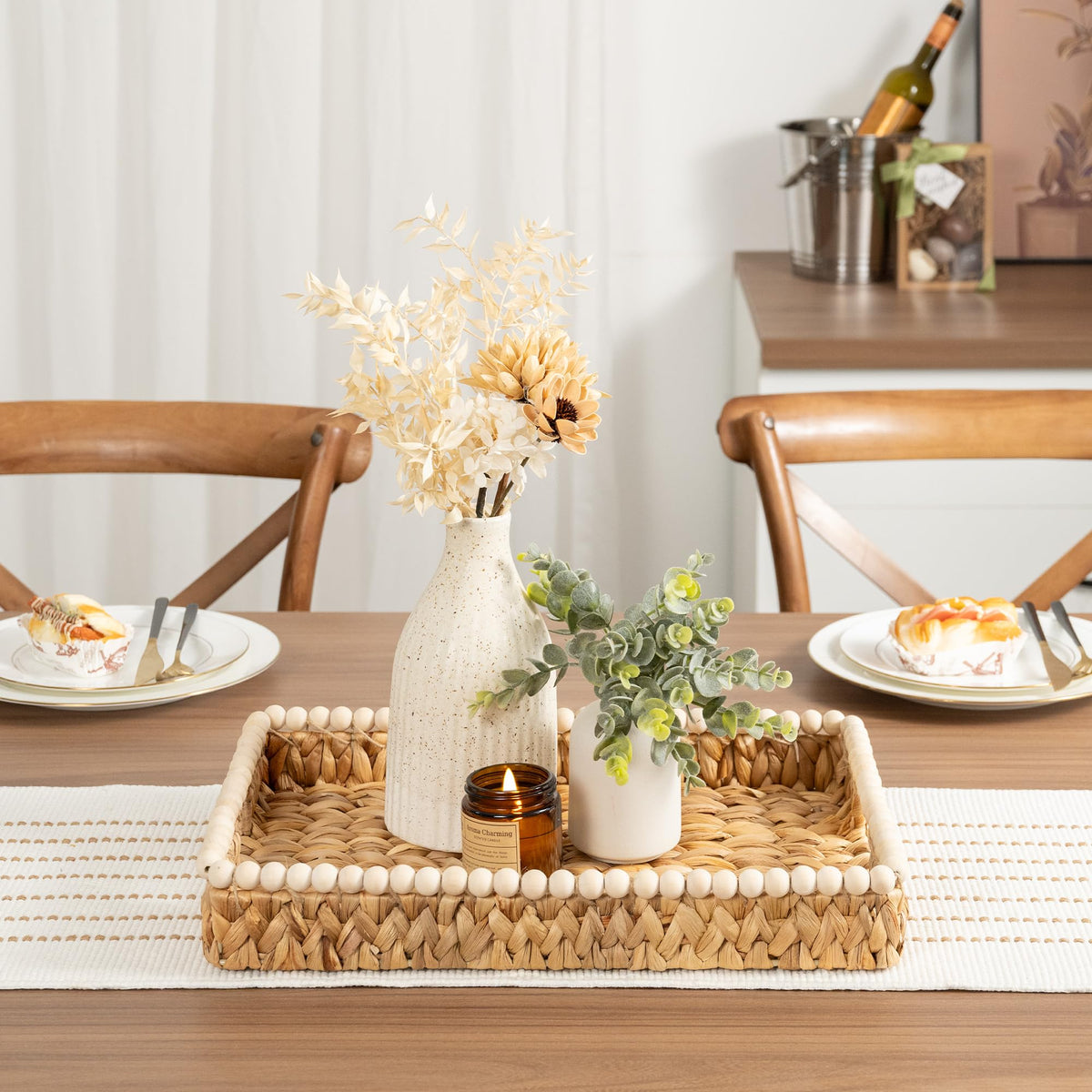 StorageWorks dining room decor tray doubles as stylish display