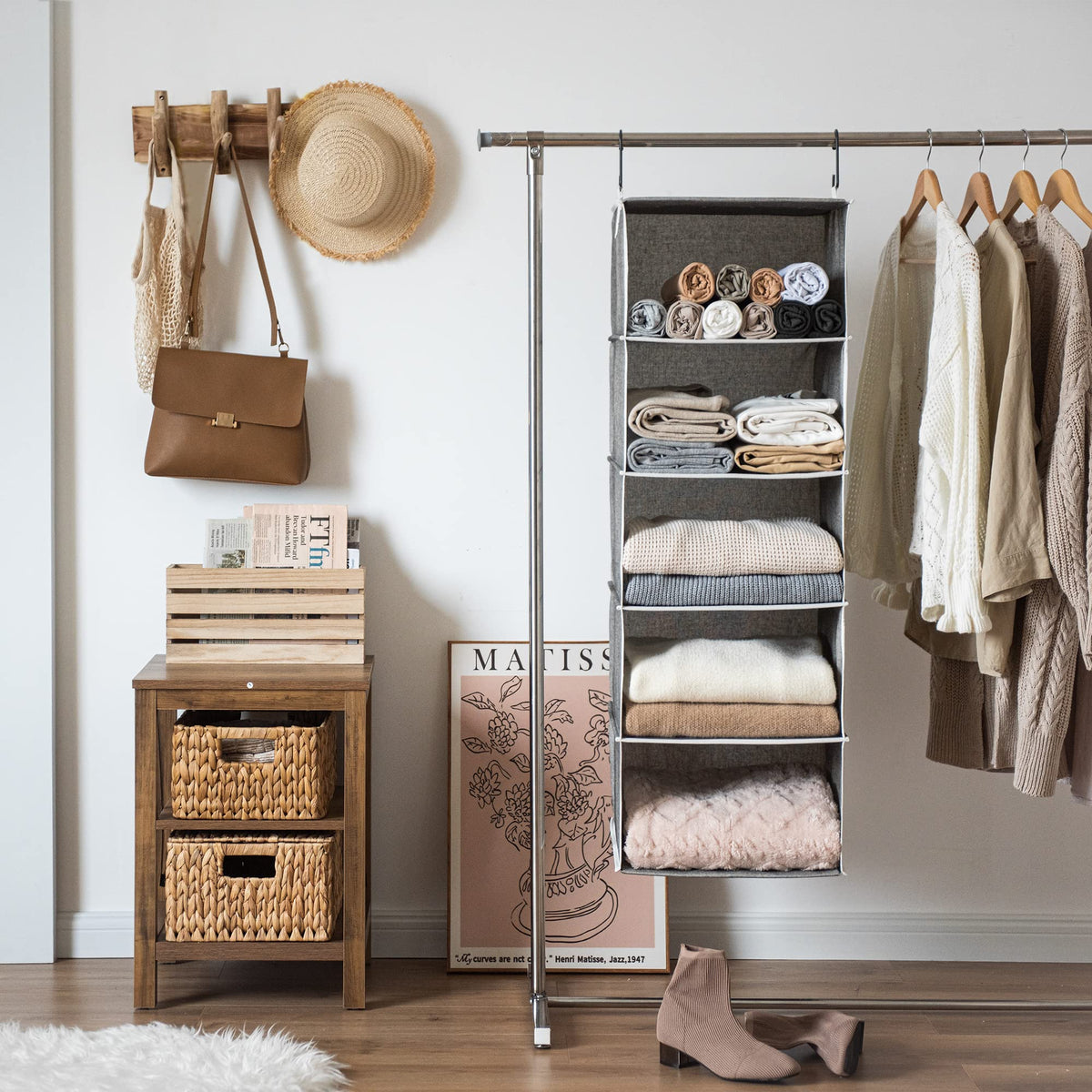 StorageWorks ideal dorm and bedroom closet storage solution.