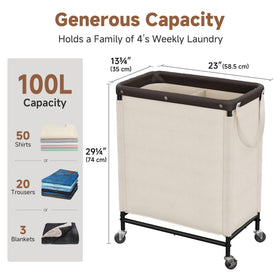 StorageWorks double sorter compartments organize laundry for busy households