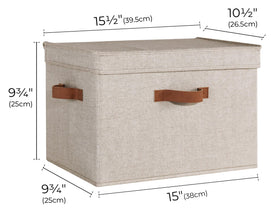 StorageWorks dust-proof bin with flip-top lid keeps items protected from dust.