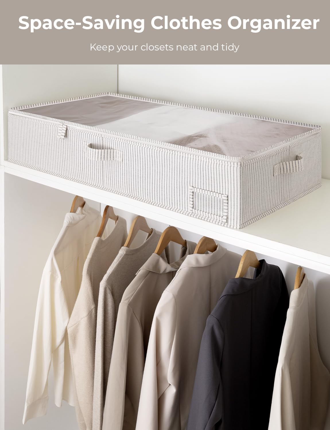 StorageWorks dust-proof design protects belongings while keeping closets tidy.
