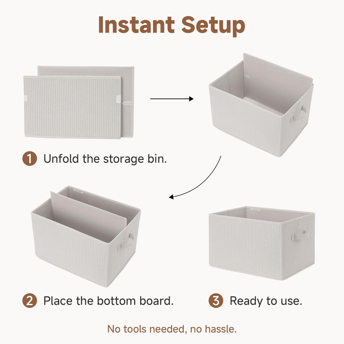 StorageWorks extra-large 3-pack for nursery, office, and pantry.