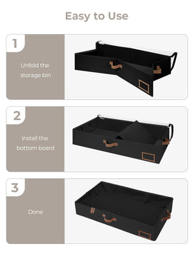 StorageWorks foldable and stackable container to maximize closet space.