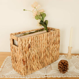 StorageWorks handwoven basket texture emphasizes artisanal design.