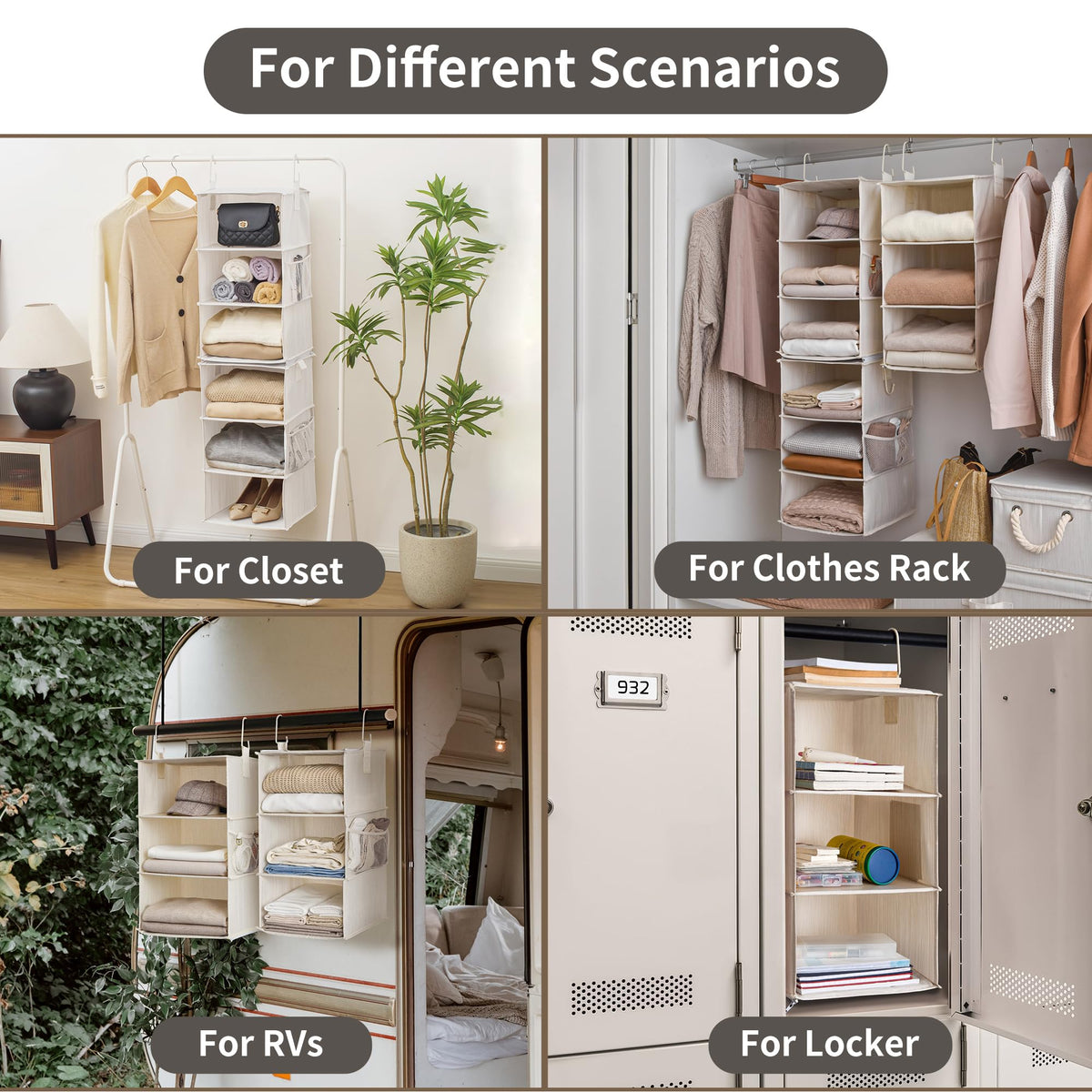 StorageWorks heavy-duty hooks for standard closet rods, easy hanging compatibility.