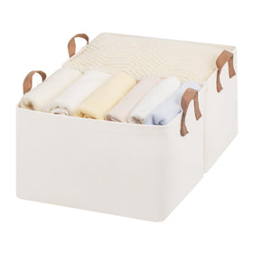 StorageWorks large fabric storage bin side view showing upright stability.