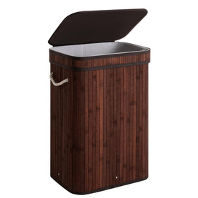 StorageWorks laundry hamper with lid keeps clutter out of sight.