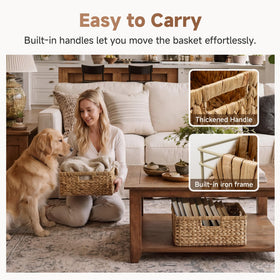 StorageWorks multi-purpose storage basket suitable for books, towels, snacks, and toiletries.