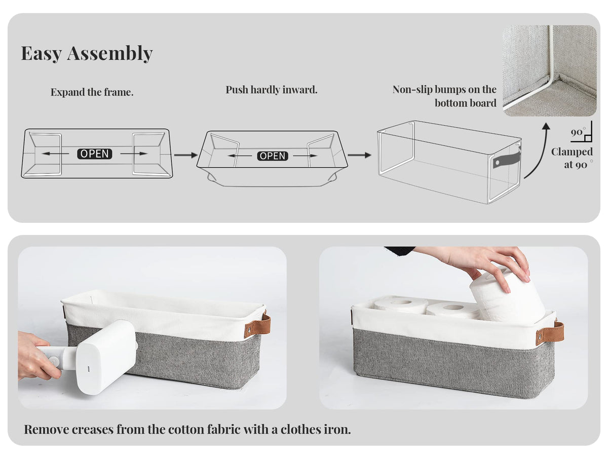 StorageWorks narrow bin beside the toilet area, ideal for compact toilet paper storage.
