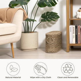 StorageWorks natural wicker bathroom decor complements modern and rustic spaces.