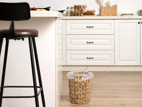 StorageWorks wicker bin supports easy organization without sacrificing style.