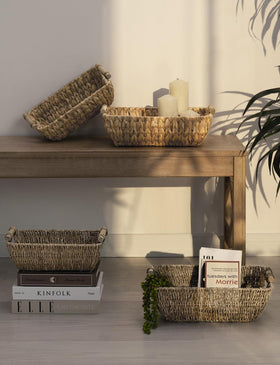 StorageWorks seagrass basket stores toilet paper neatly