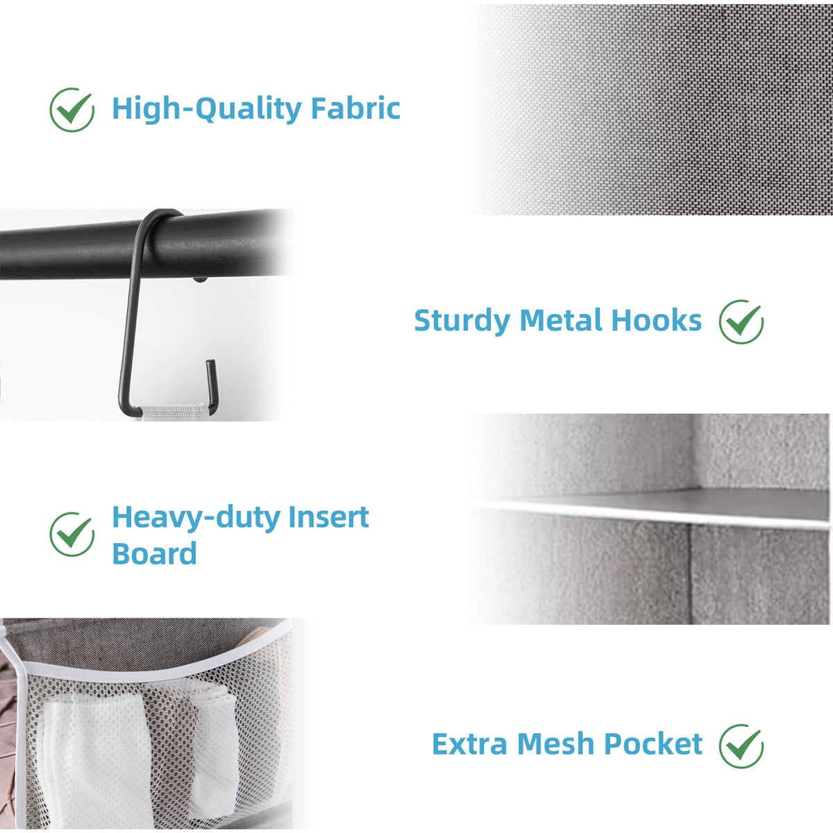 StorageWorks separable design shows two 3-shelf units with zippers for flexible layouts.