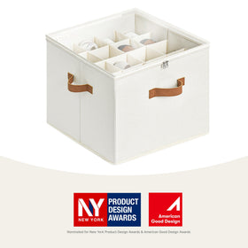 StorageWorks Shoe Organizer with clear lid for quick item identification.
