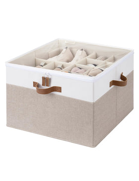 StorageWorks shoe organizer in closet keeps pairs neatly aligned and accessible.