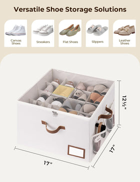 StorageWorks shoe organizer's divided compartments keep pairs separated and easy to locate.