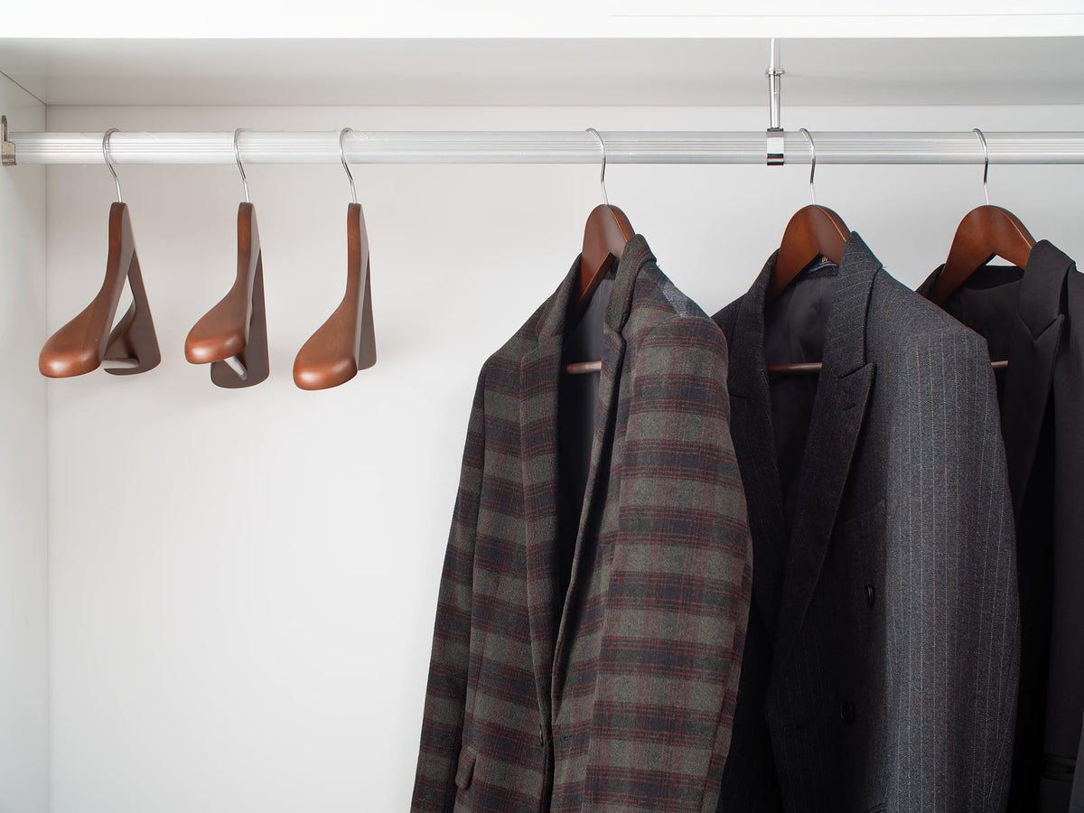 StorageWorks smooth polished wood protects fabrics from snagging.