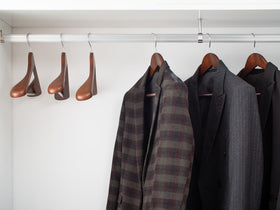StorageWorks smooth polished wood protects fabrics from snagging.