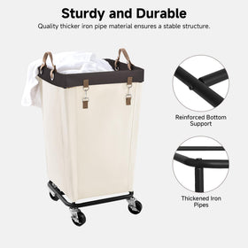 StorageWorks soft leather handle providing comfortable grip for pushing or pulling