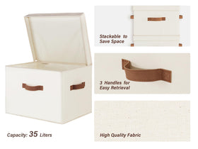 StorageWorks stackable closet organizer bin saves space on shelves and in closets.