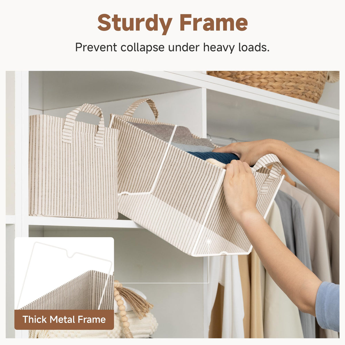 StorageWorks shelf bin helps organize clothes and toys.