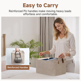 StorageWorks collapsible design folds flat for compact storage.