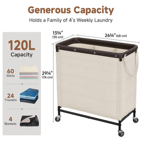 StorageWorks sturdy iron frame provides stable daily laundry support.