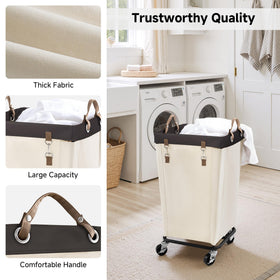 StorageWorks sturdy metal frame keeping the hamper upright