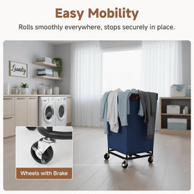 StorageWorks sturdy metal frame keeps the hamper upright when full.