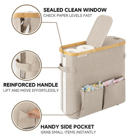 StorageWorks elevated foot base keeps paper dry in humid bathrooms