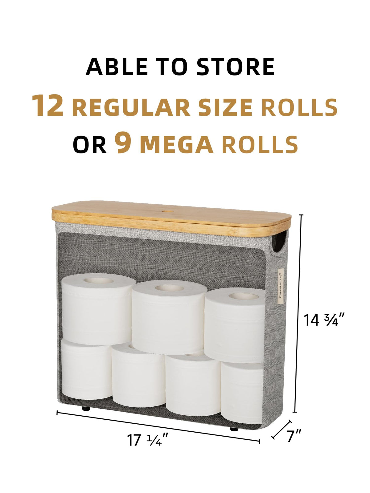 StorageWorks side-view window shows remaining rolls at a glance.