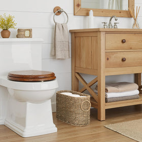 StorageWorks natural weave complements modern and rustic bathroom decors
