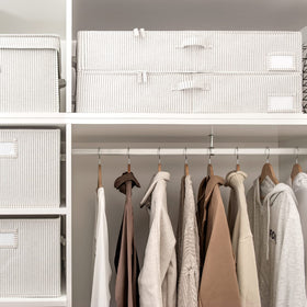 StorageWorks under-bed bin with metal zippers for smooth, easy access.