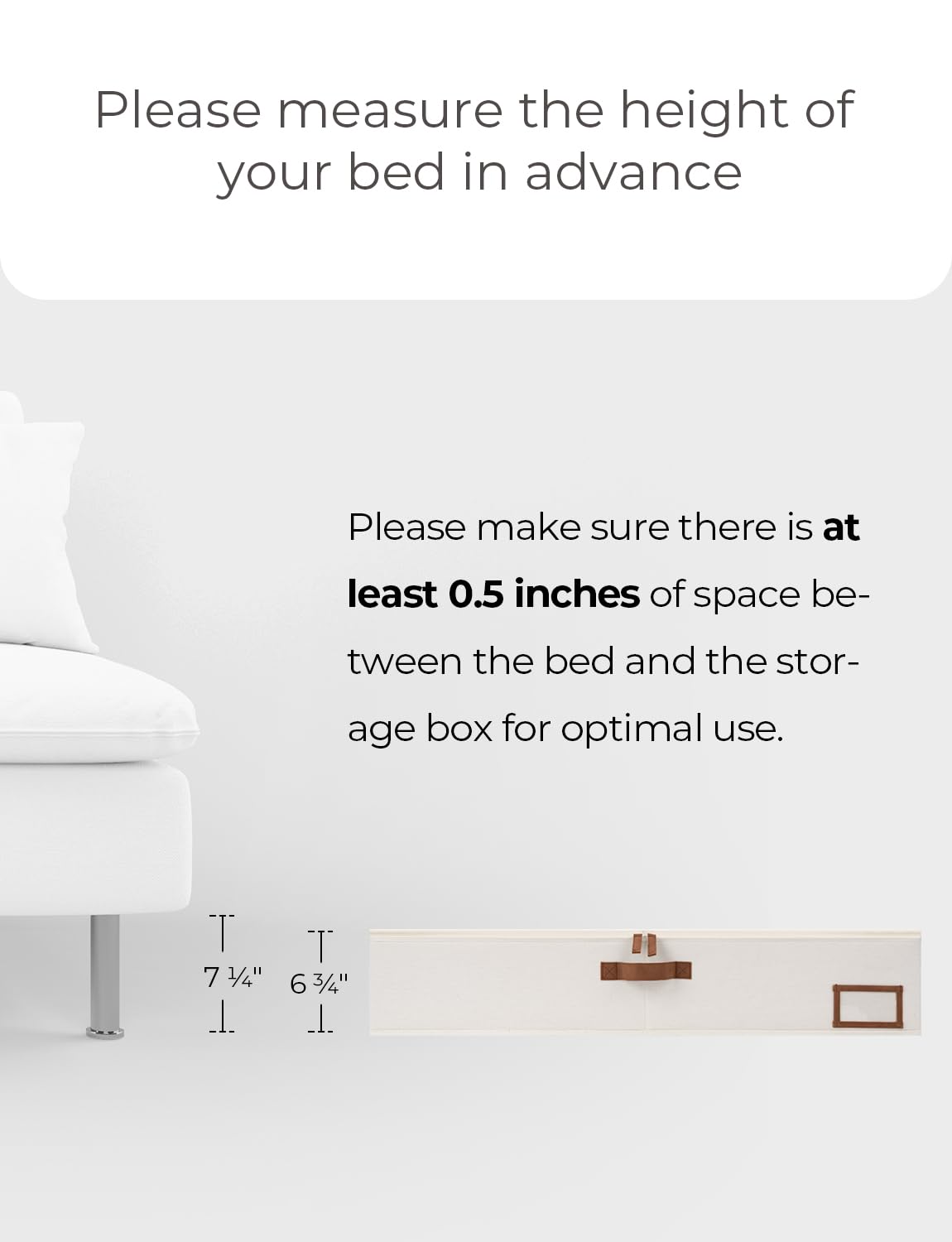 StorageWorks under-bed bin ideal for blankets and sweaters, dust-free storage.