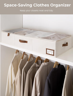 StorageWorks under-bed bin cardboard reinforcement preserves shape over time.