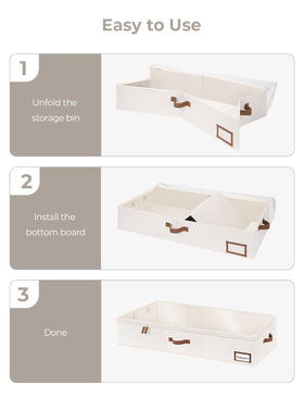 StorageWorks under-bed bin foldable design for compact storage when not in use.