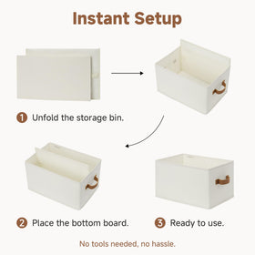 StorageWorks washable by hand bins stay fresh with no odor.