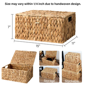StorageWorks water hyacinth basket for magazines and games