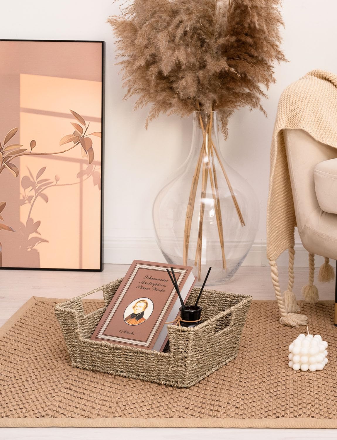 StorageWorks built-in handles make carrying baskets between shelves easy.
