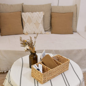 StorageWorks side compartments keep tissues and small items organized