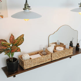 StorageWorks water hyacinth weave highlights natural, eco-friendly material