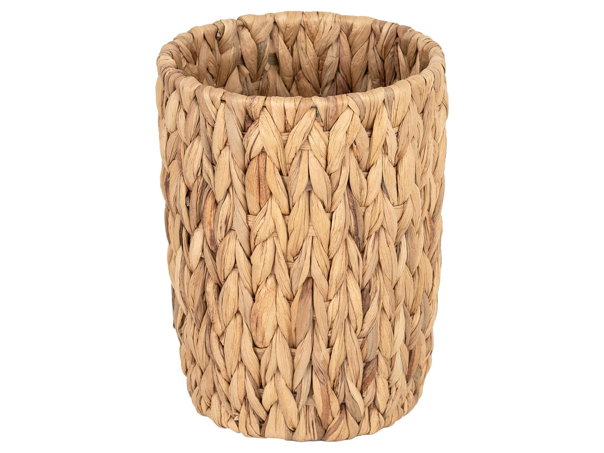 StorageWorks wicker waste basket round with compact design for bathroom or desk spaces.