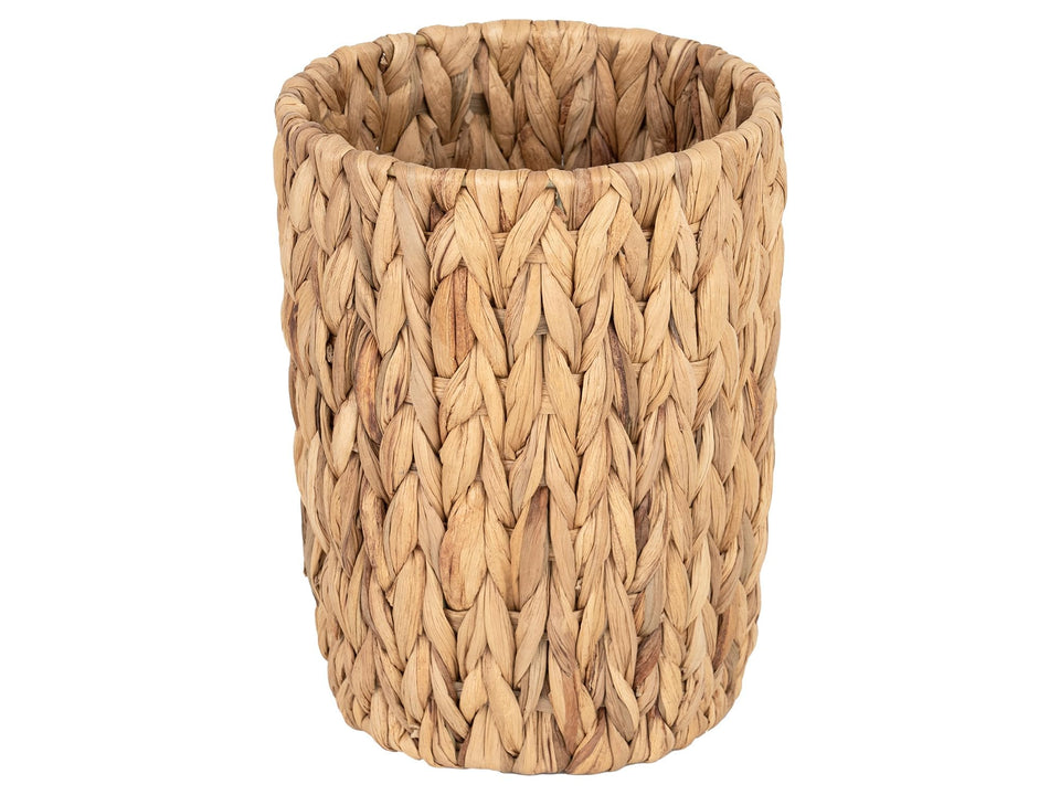 StorageWorks wicker waste basket round with compact design for bathroom or desk spaces.