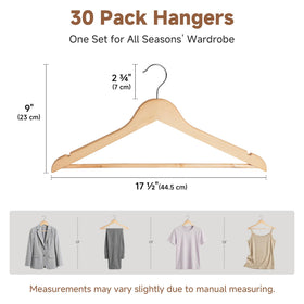 StorageWorks contoured shoulders wooden hanger preserves shape