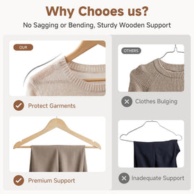 StorageWorks non-slip hanger with pant bar keeps outfits together