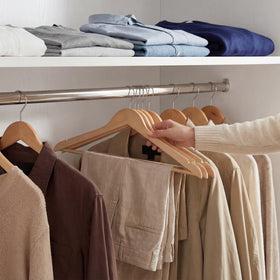 StorageWorks shirt and coat hangers protect fabrics and organize outfits