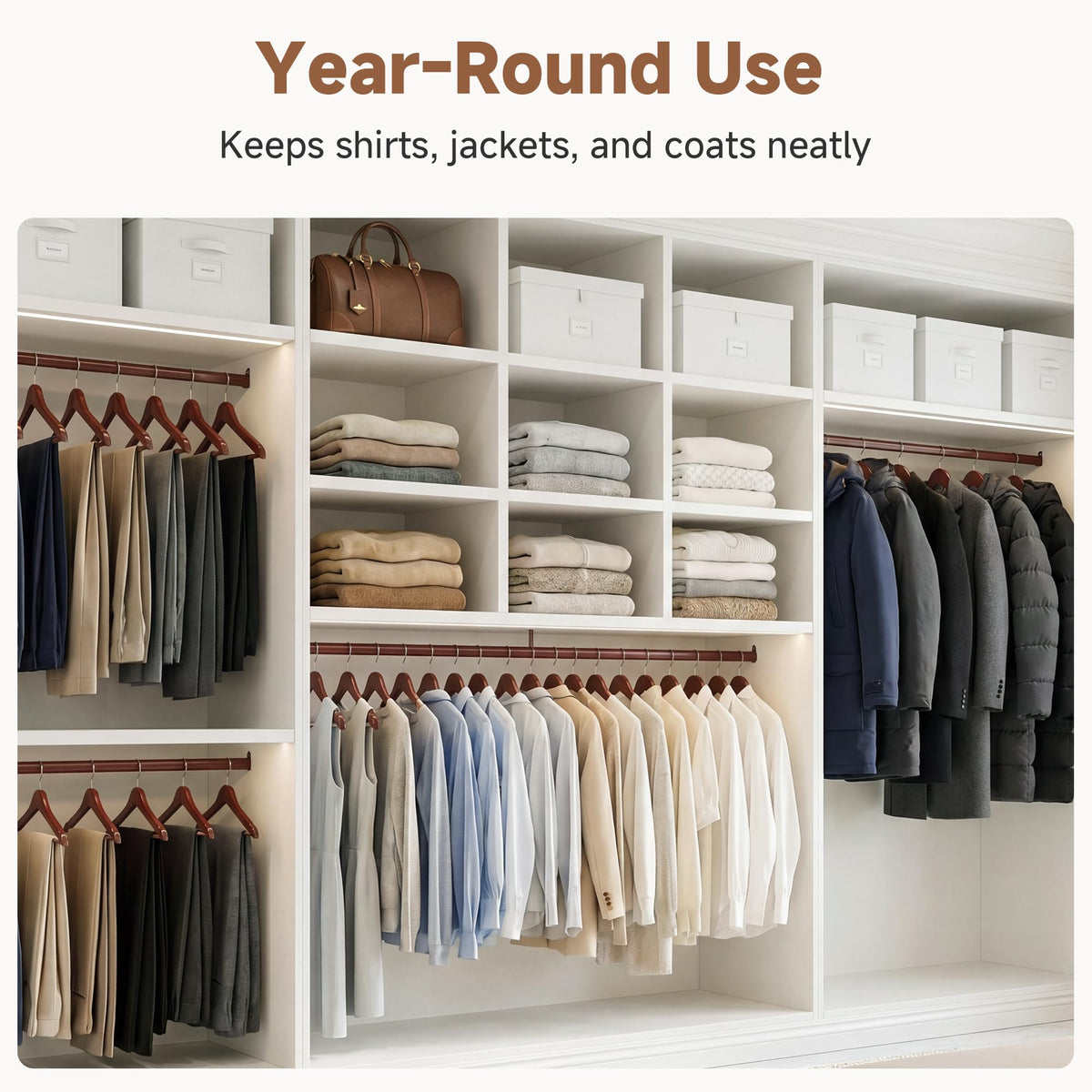StorageWorks contoured coat hanger suitable for suits, shirts, and dresses.